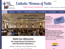 Tablet Screenshot of catholicwomenoffaithconference.com